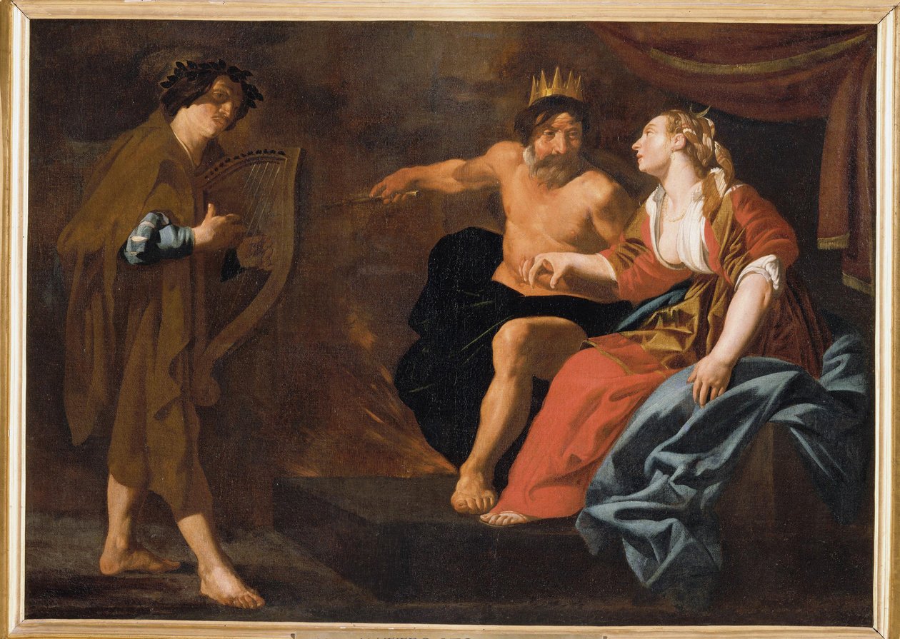 Orfeusz, Pluton i Prozerpina. autorstwa Claes Cornelisz. Moeyaert