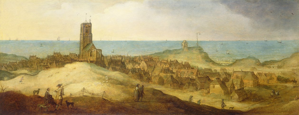 Widok na opactwo Egmond autorstwa Claes Jacobsz van der Heck