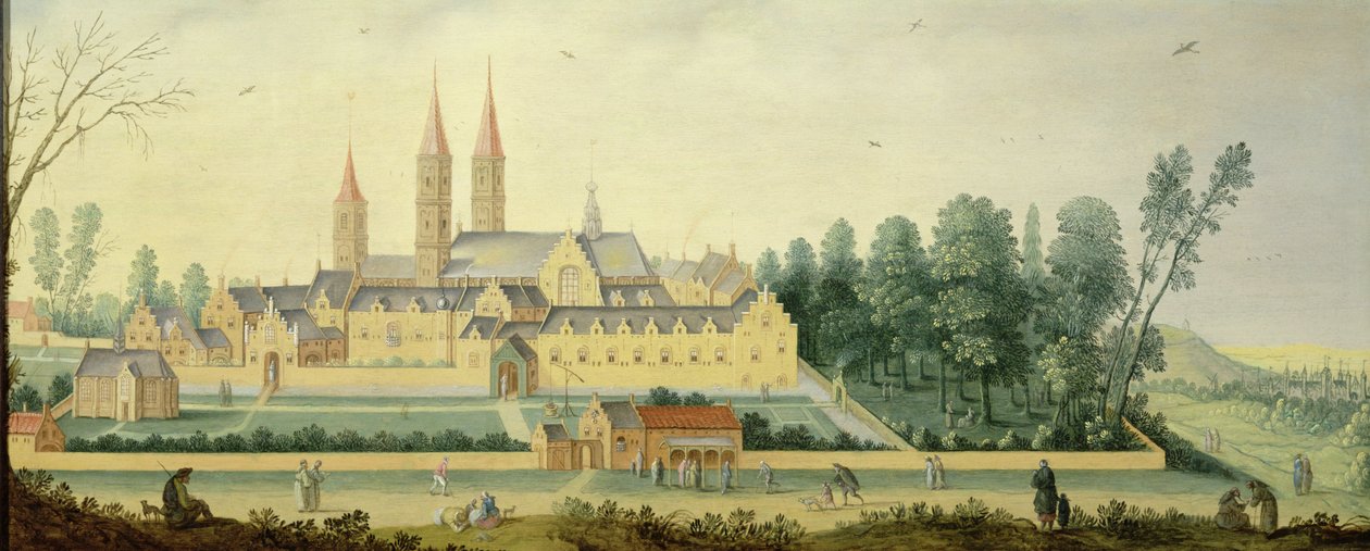 Zamek i opactwo Egmond autorstwa Claes Jacobsz van der Heck