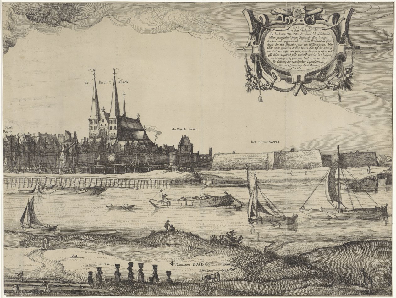 Profil Deventera (płyta IV) autorstwa Claes Jansz. Visscher (II) (possibly)
