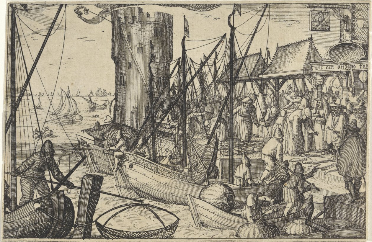 Targ Rybny autorstwa Claes Jansz. Visscher (II)