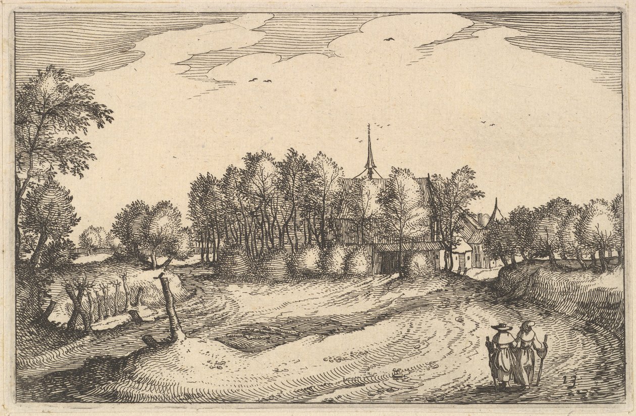 Klasztor, tablica 13 z Prowincji i Miasta Księstwa Brabancji, ok. 1900 r. 1610 autorstwa Claes Jansz Visscher