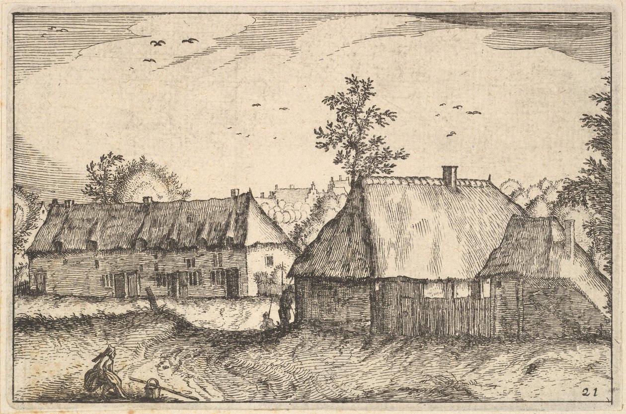 Duże wiaty, tablica 21 z prowincji Brabancja, ca. 1610 autorstwa Claes Jansz Visscher
