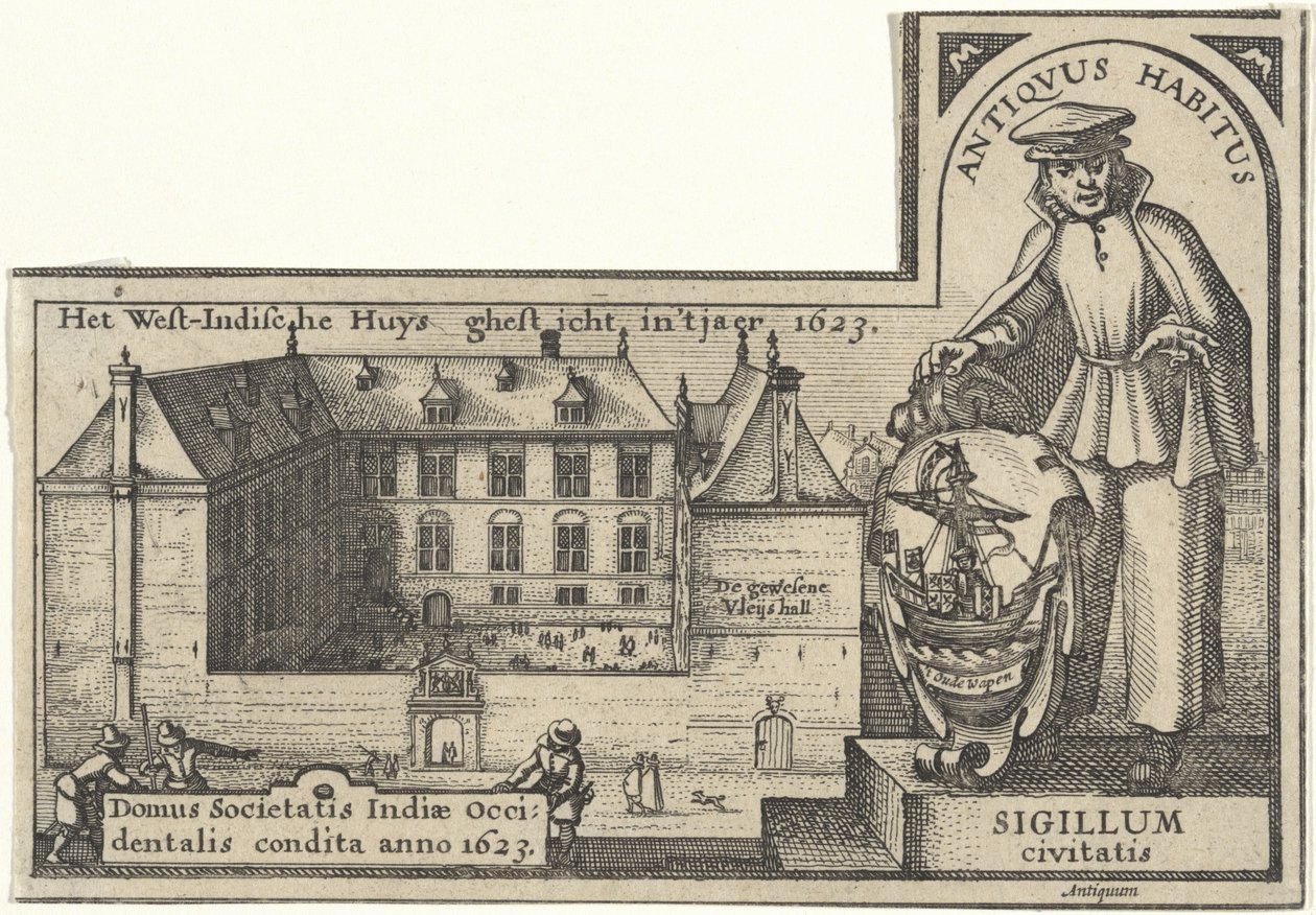 Dom Zachodnioindyjski w Amsterdamie, 1623-26 autorstwa Claes Jansz Visscher