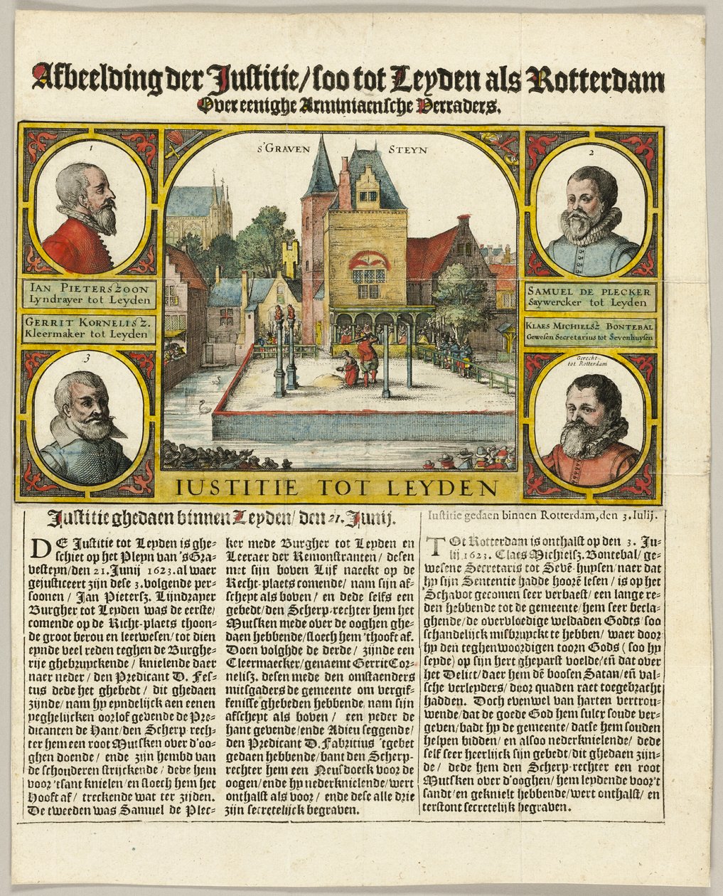 Egzekucja arminian w Lejdzie autorstwa Claes Jansz. Visscher II