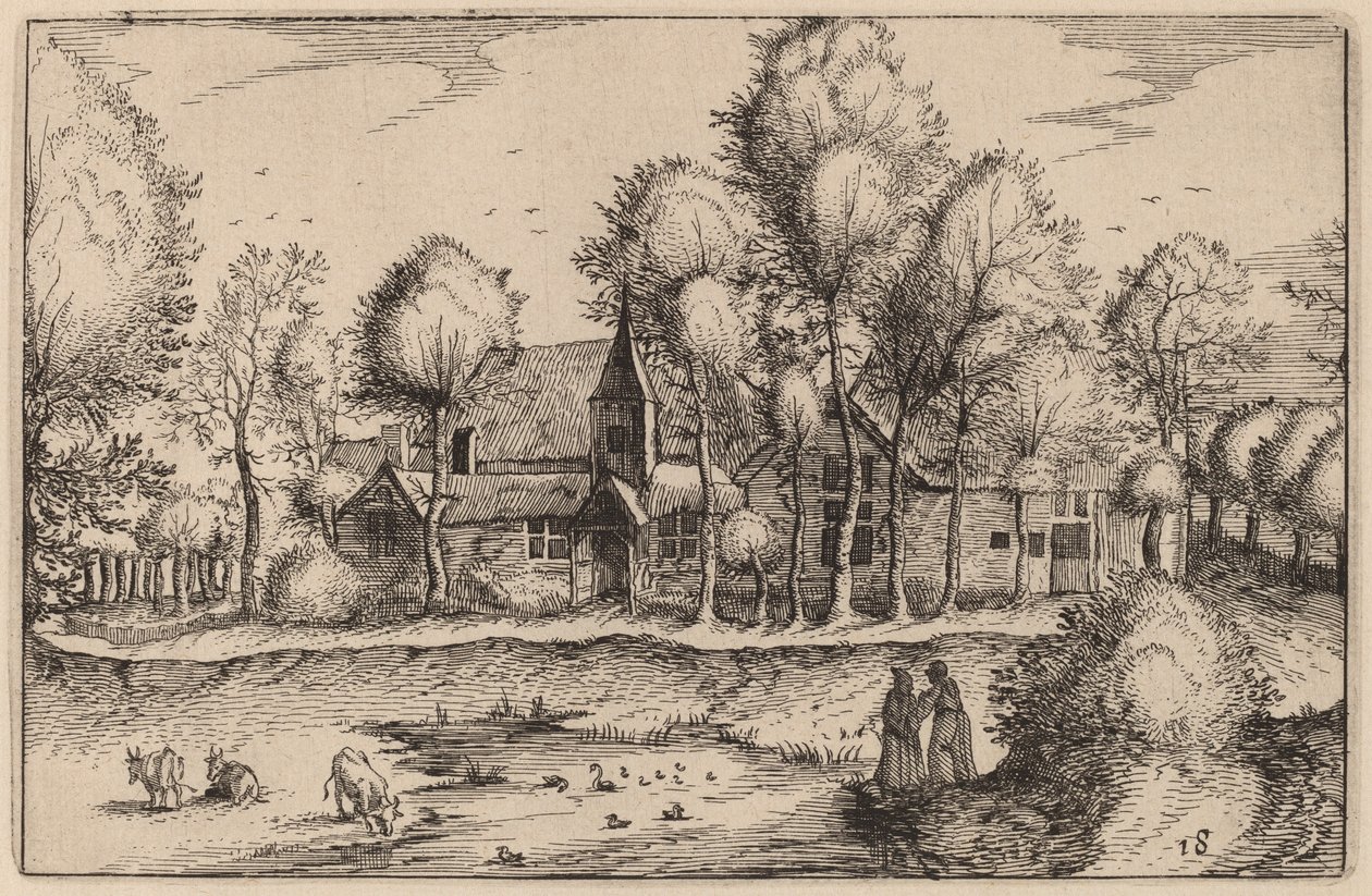 Staw autorstwa Claes Jansz Visscher after Johannes van Doetechum, the Elder after Lucas