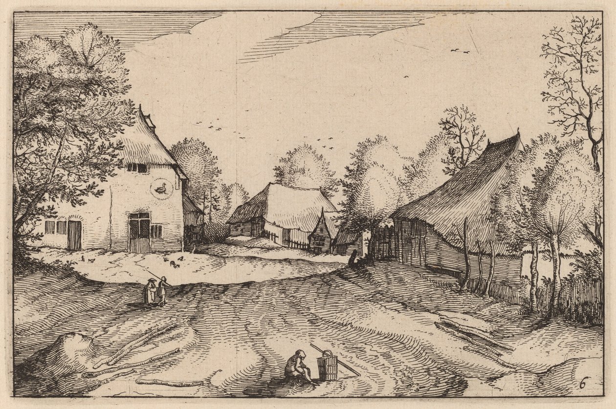 Karczma Swanna autorstwa Claes Jansz Visscher after Johannes van Doetechum, the Elder after Lucas