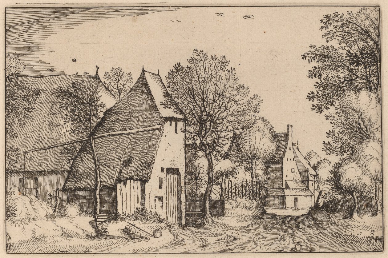 Wiejska Droga autorstwa Claes Jansz Visscher after Johannes van Doetechum, the Elder after Lucas