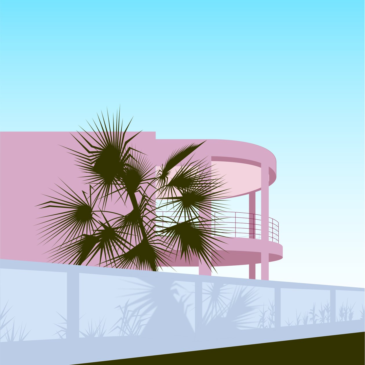 Dom na plaży w stylu art deco autorstwa Claire Huntley