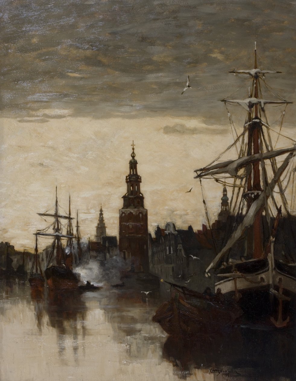 Stara Strażnica, Amsterdam autorstwa Clara Montalba