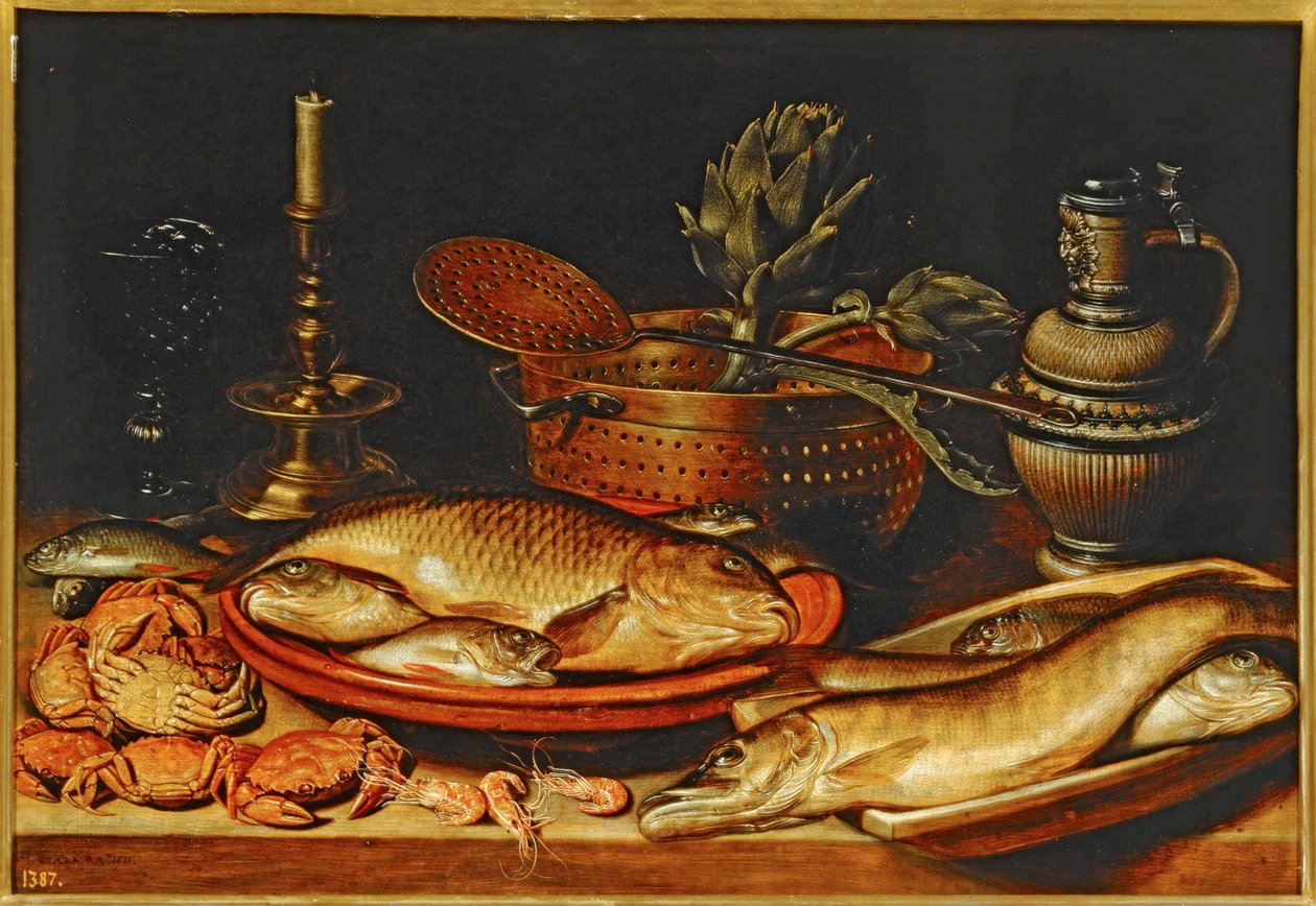 Martwa natura z rybą ... autorstwa Clara Peeters