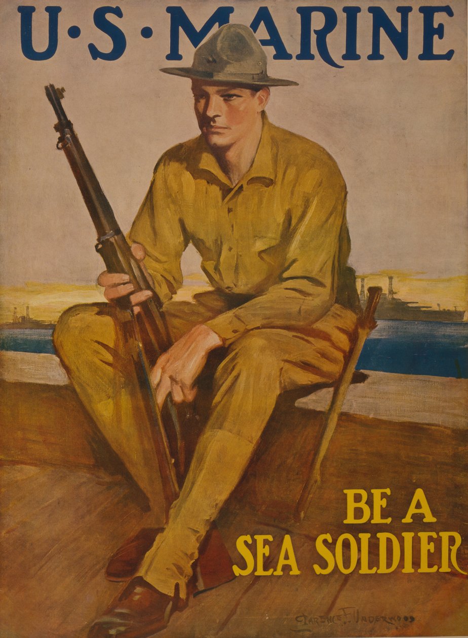 US Marine – Zostań żołnierzem morskim, 1917 r. autorstwa Clarence F. Underwood