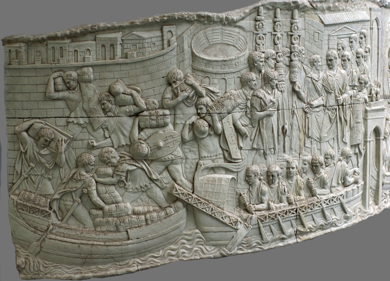 Galery rzymskie. Płaskorzeźba kolumny Trajansa, I-II wiek autorstwa Classical Antiquities