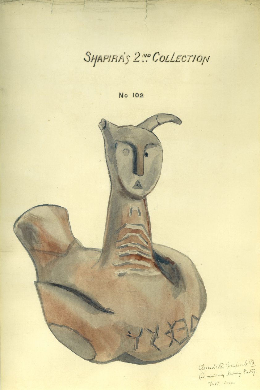 2. kolekcja Shapiry, 1873 (wc i ołówek na papierze) autorstwa Claude Conder