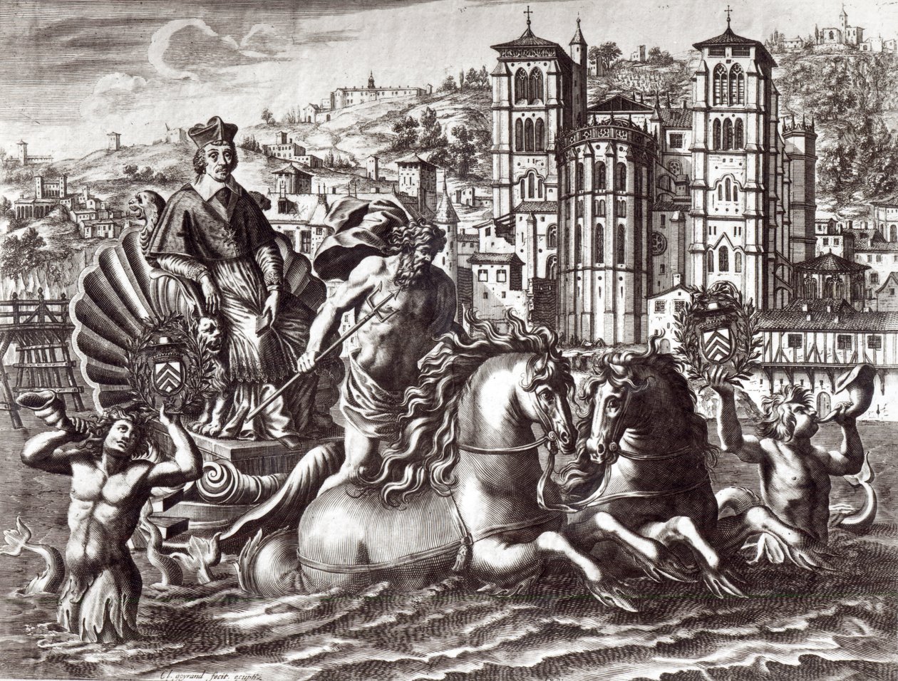 Alegoria z okazji nominacji kardynała de Richelieu (1585-1642) na urząd nadinspektora ds. żeglugi i handlu w październiku 1626 autorstwa Claude Goyrand