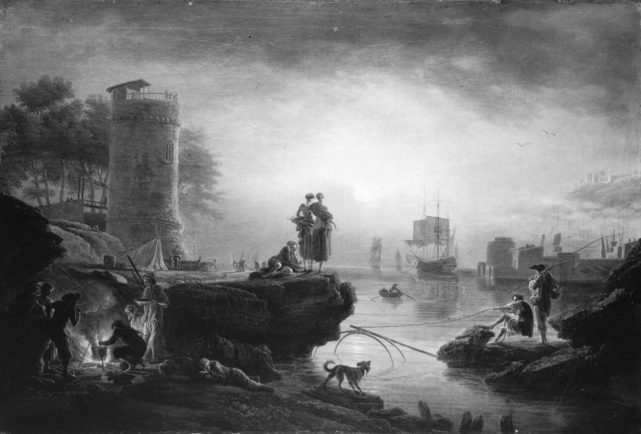 Port morski o wschodzie słońca autorstwa Claude Joseph Vernet