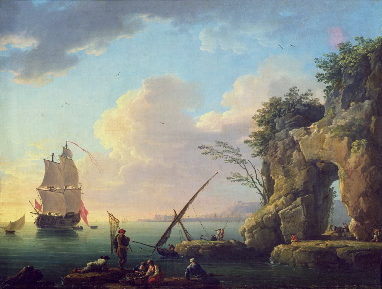 Seascape، 1748 پولی autorstwa Claude Joseph Vernet