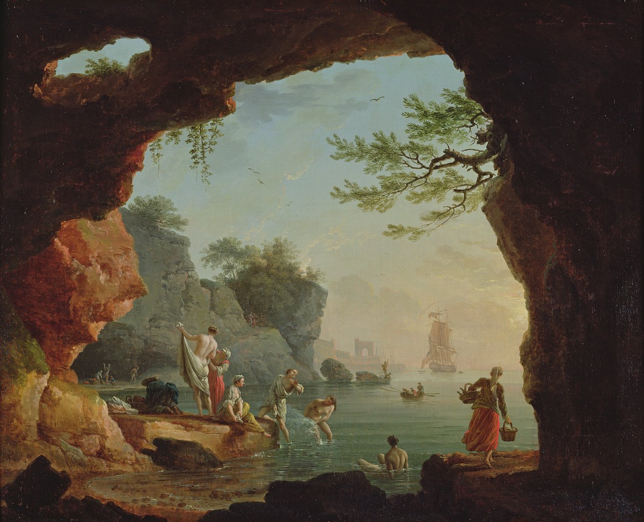 Kąpiący się autorstwa Claude Joseph Vernet