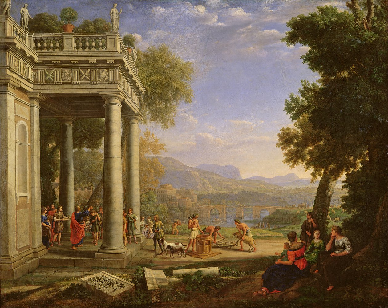Dawid zostaje wyświęcony na króla przez Samuela autorstwa Claude Lorrain