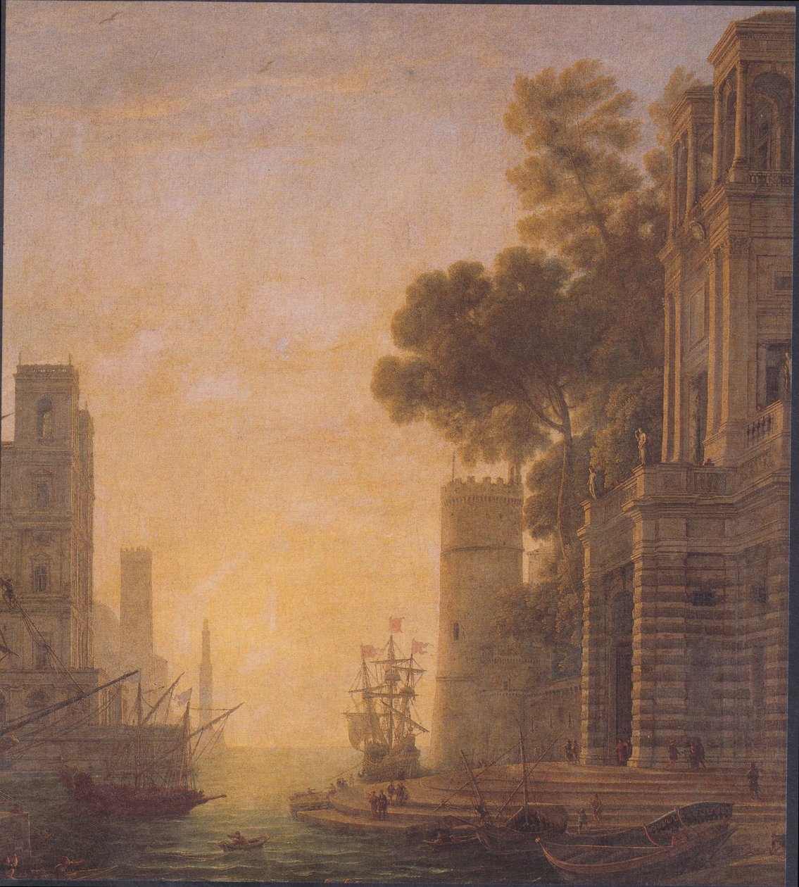 Zaokrętowanie św. Paula w Ostii autorstwa Claude Lorrain