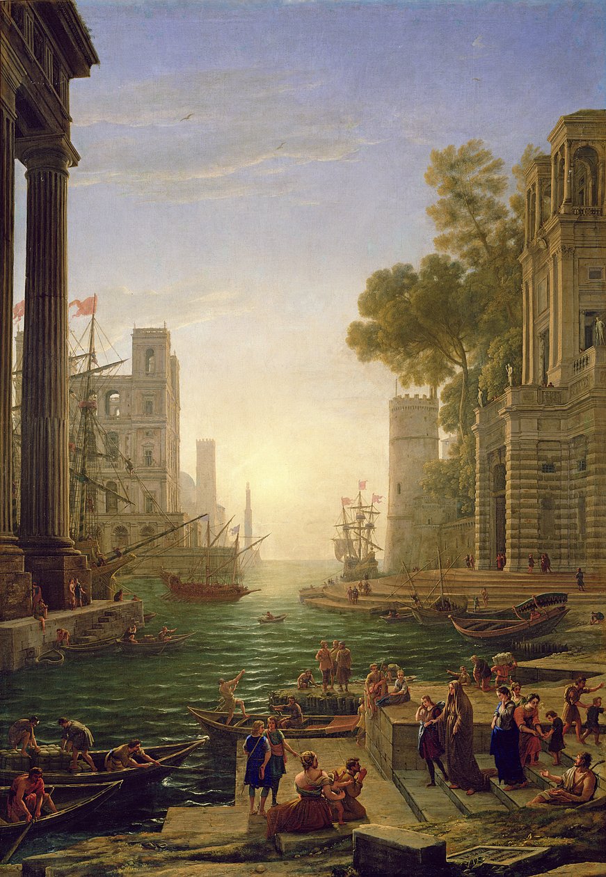 Zaokrętowanie św. Pauli Romany w Ostii, 1637-39 autorstwa Claude Lorrain