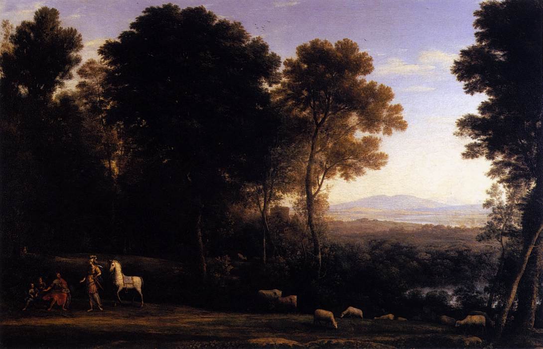 Erminia i pasterze autorstwa Claude Lorrain