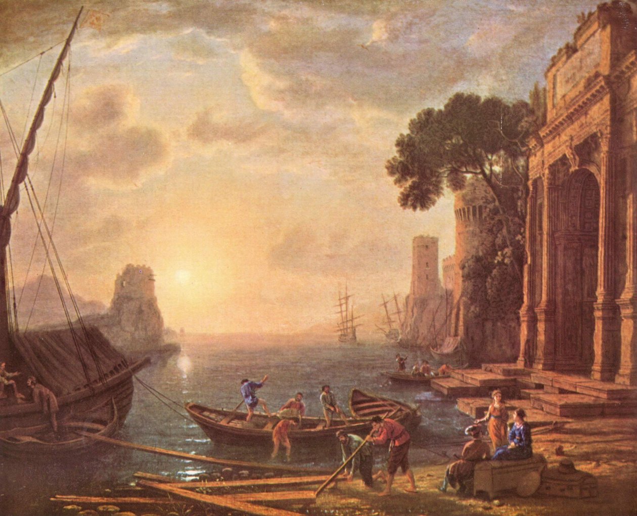 Port o zachodzie słońca autorstwa Claude Lorrain