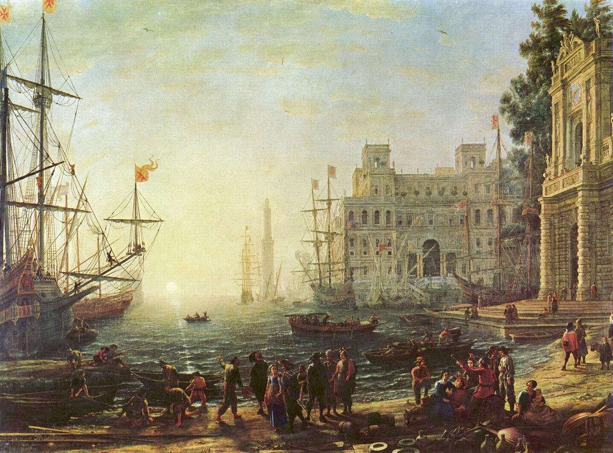 Port z Willą Medici autorstwa Claude Lorrain