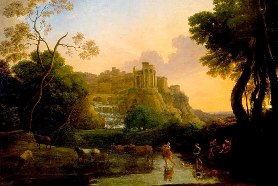 Idealny widok na Tivoli autorstwa Claude Lorrain