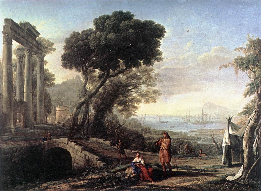 Włoski krajobraz wybrzeża autorstwa Claude Lorrain