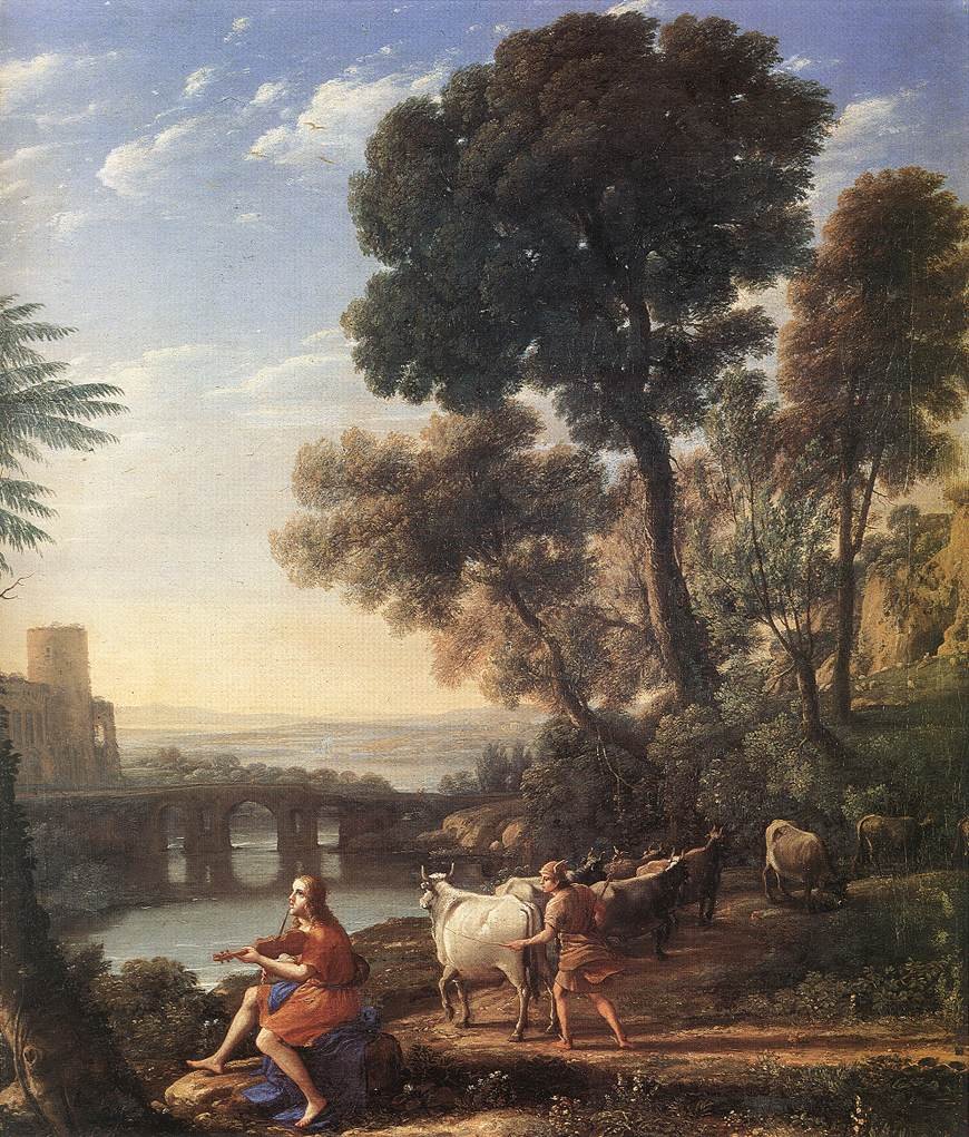 Krajobraz z Apollem strzegącym stad Admetusa autorstwa Claude Lorrain