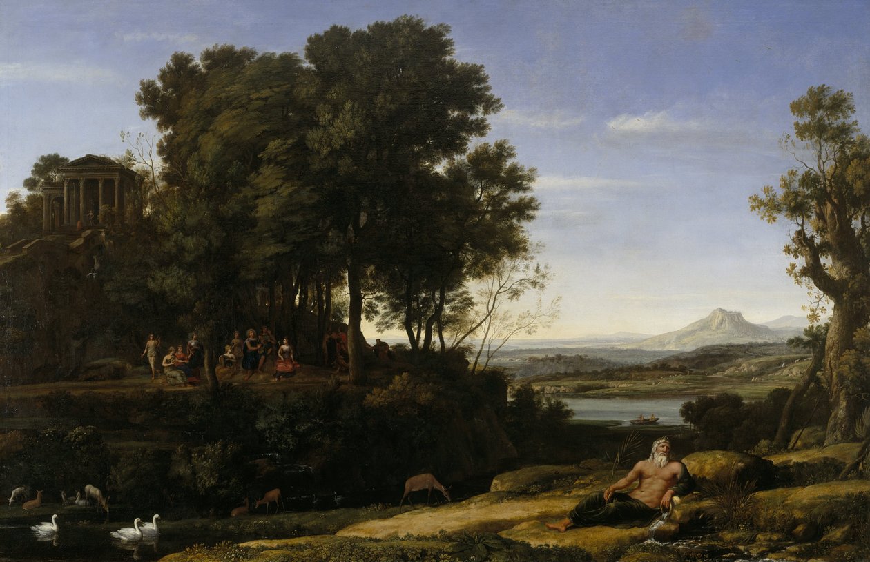 Krajobraz z Apollem i Muzami autorstwa Claude Lorrain