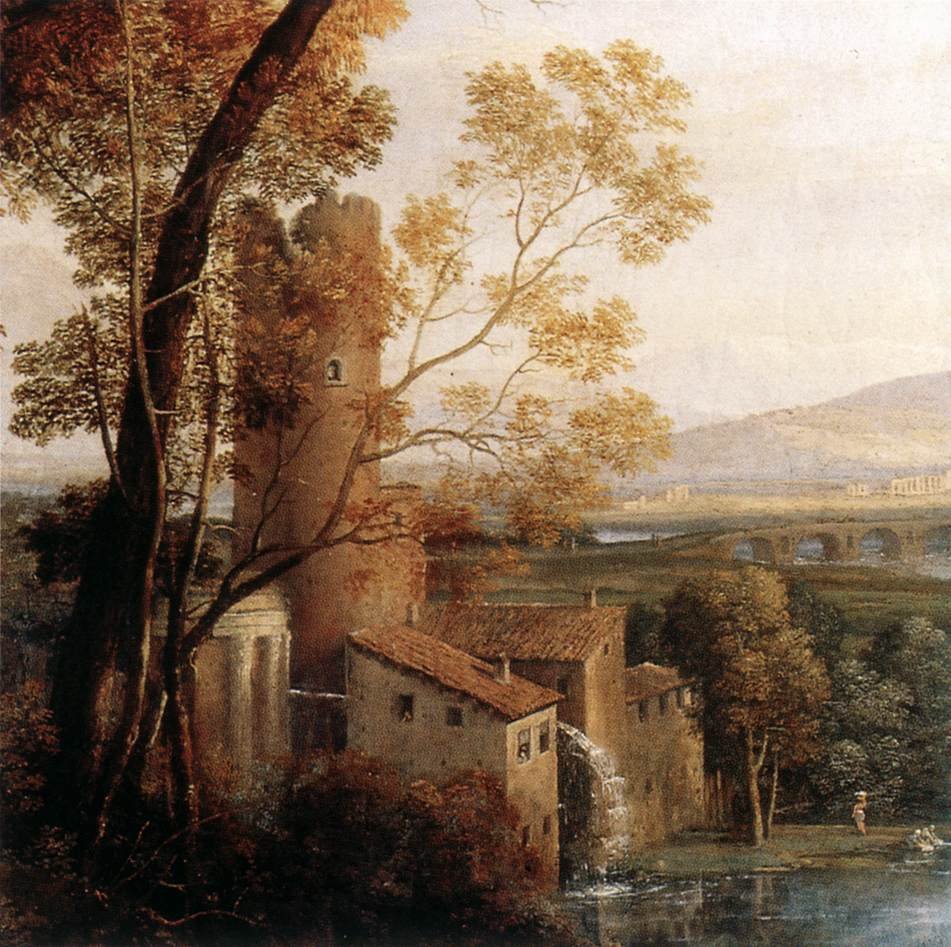 Krajobraz z tańczącymi postaciami autorstwa Claude Lorrain