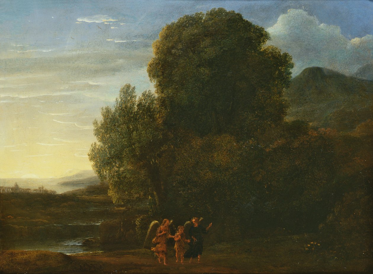 Pejzaż ze św. Janem Chrzcicielem (olej na miedzi) autorstwa Claude Lorrain