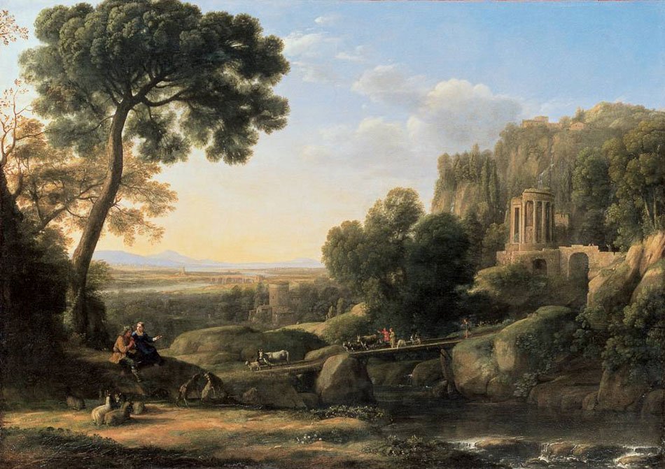 Krajobraz z pasterzami autorstwa Claude Lorrain