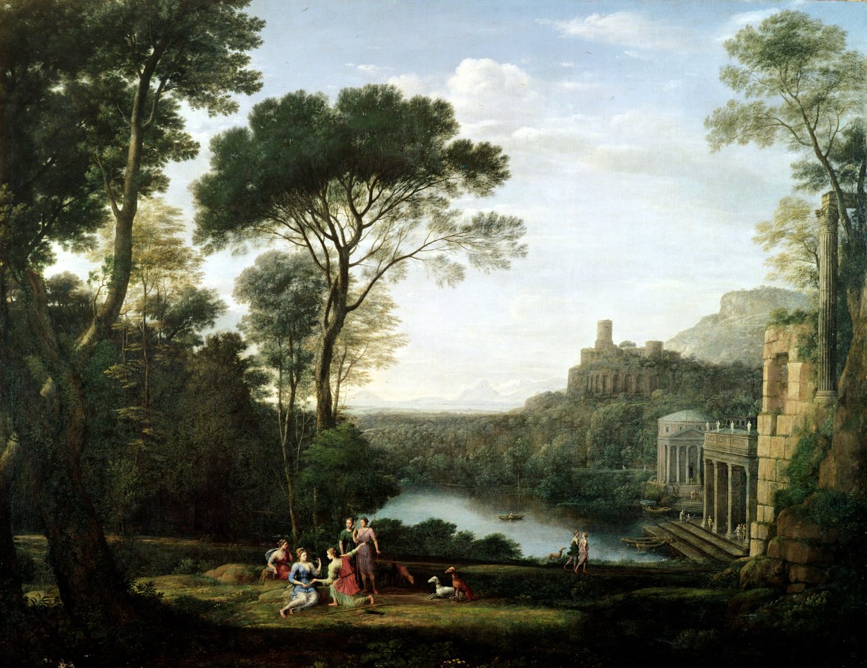 Krajobraz z nimfą Egeria autorstwa Claude Lorrain