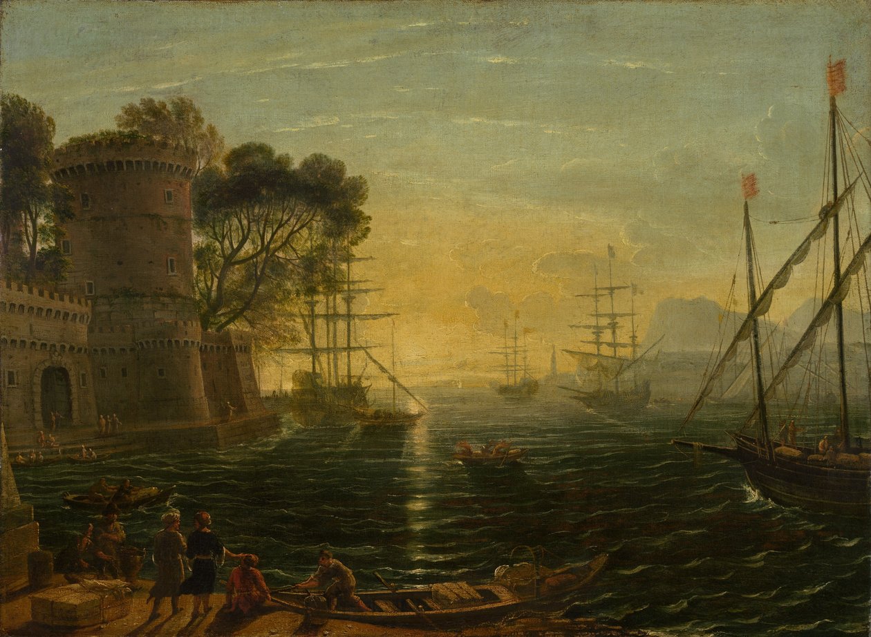 Port o zachodzie słońca autorstwa Claude Lorrain