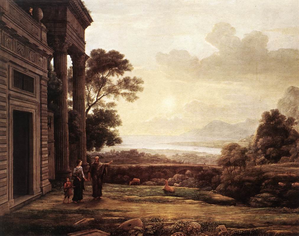 Wypędzenie Hagar autorstwa Claude Lorrain