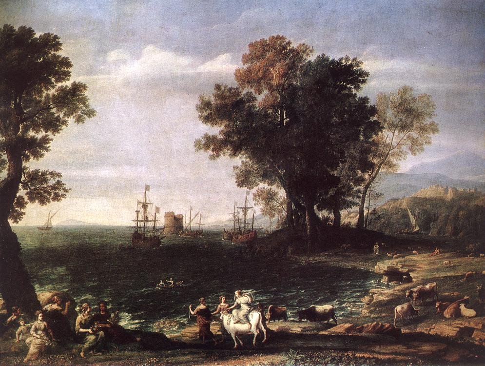 Gwałt Europy autorstwa Claude Lorrain