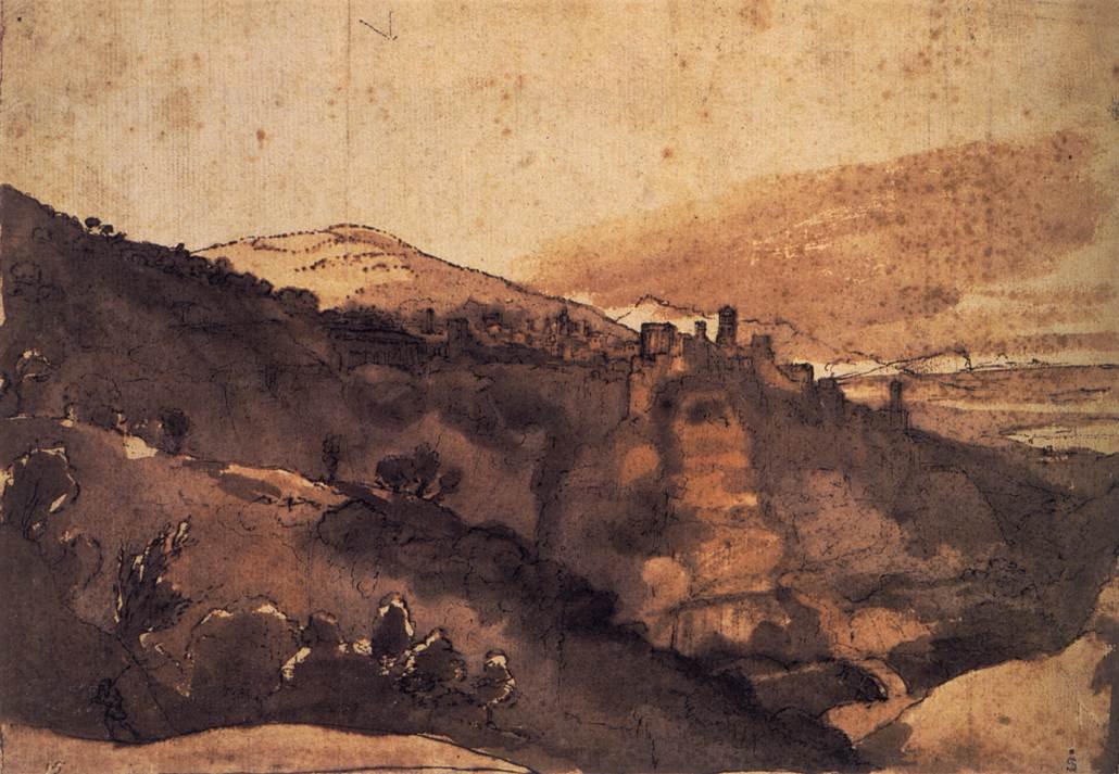 Widok na Tivoli autorstwa Claude Lorrain