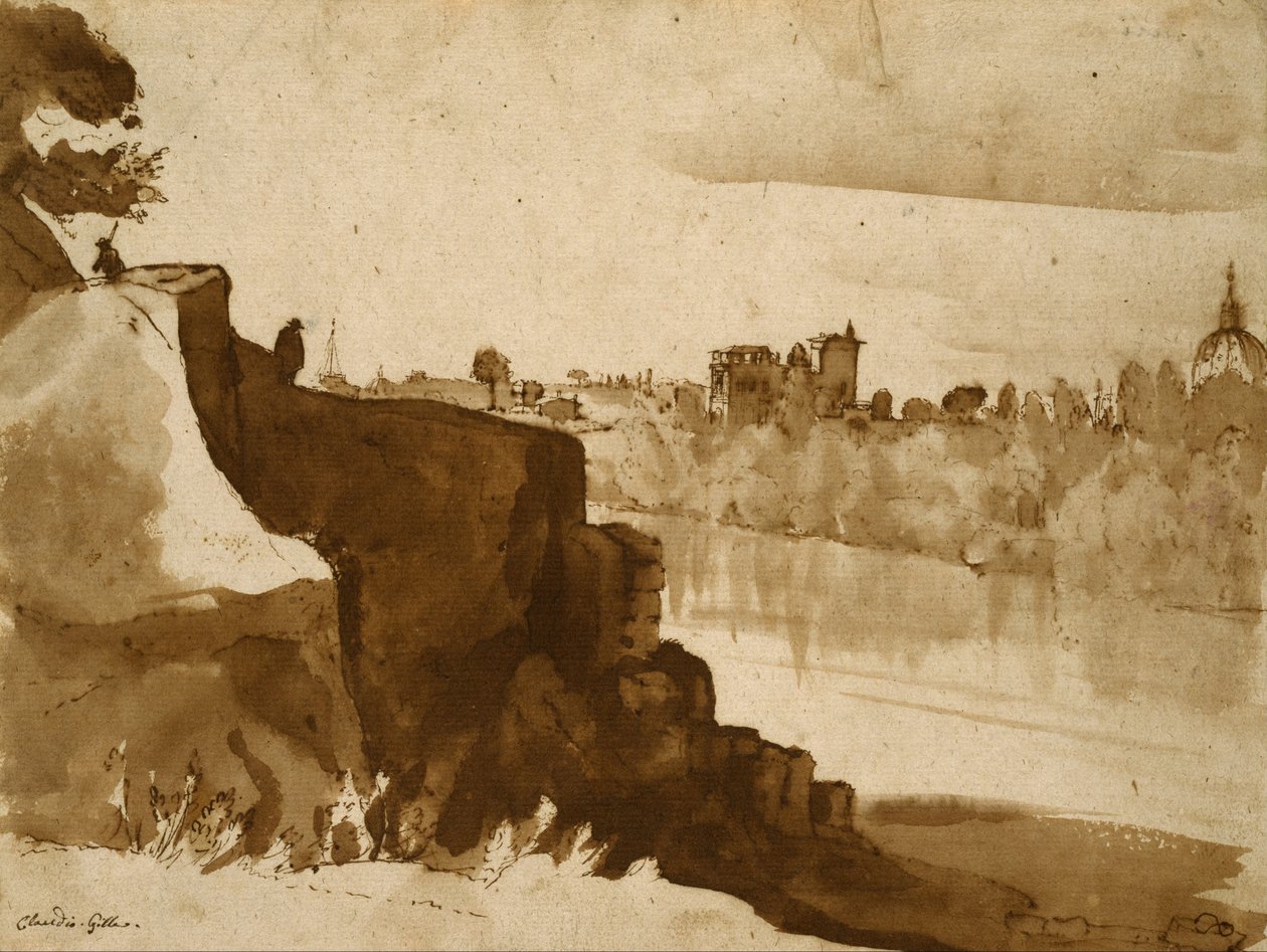 Widok Tybru w Rzymie autorstwa Claude Lorrain