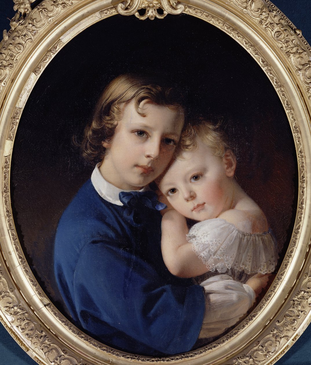 Paul i Rene Dubufe, ok.1852 autorstwa Claude Marie Dubufe
