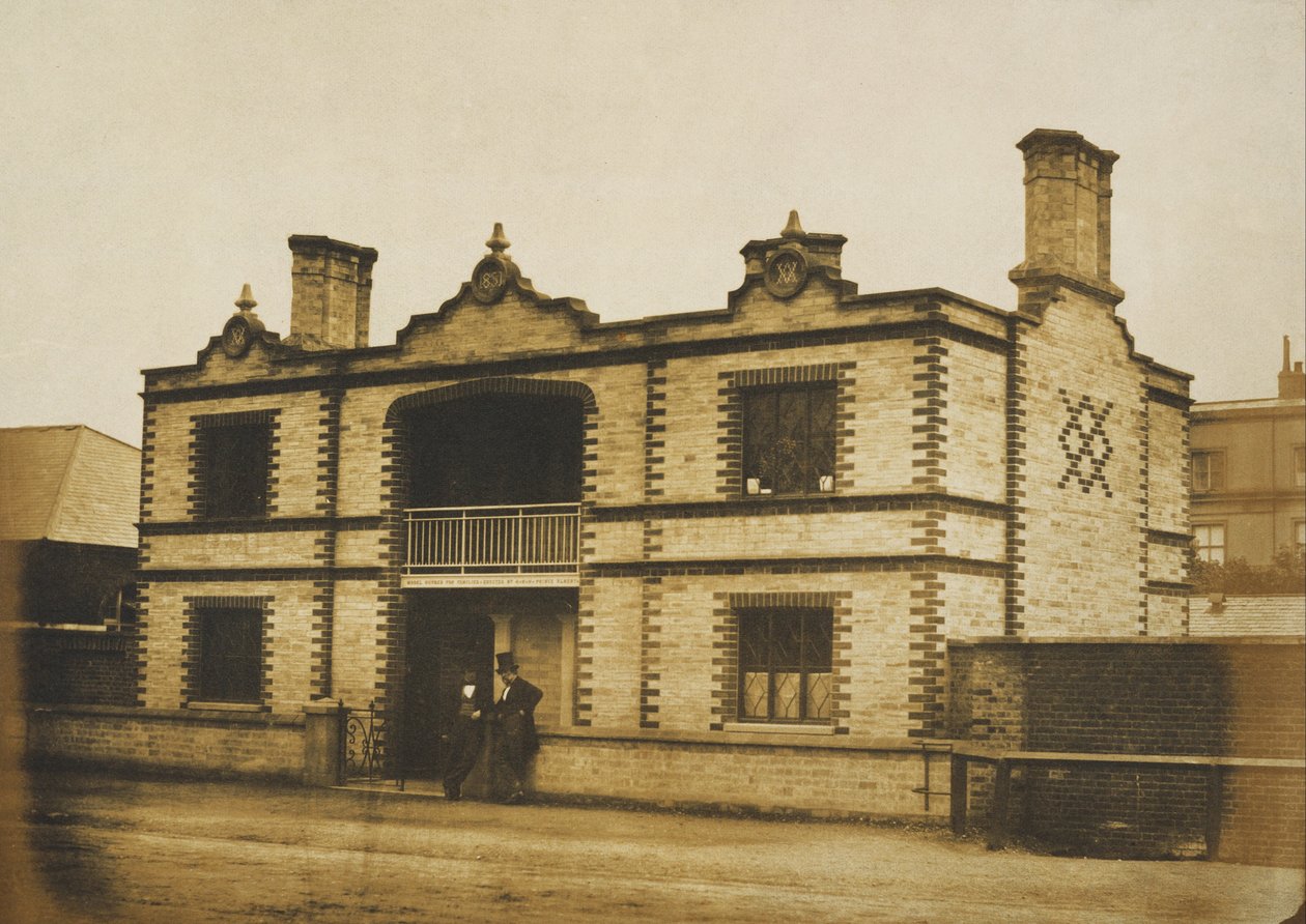 Wielka Wystawa, 1851- Modelowy Dom dla Rodzin zaprojektowany przez JKW Księcia Alberta autorstwa Claude Marie Ferrier