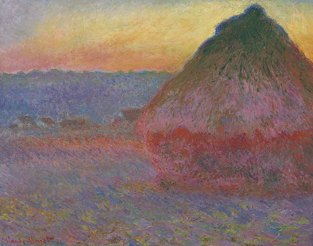 Zboże w świetle słonecznym Francais : Meulen autorstwa Claude Monet