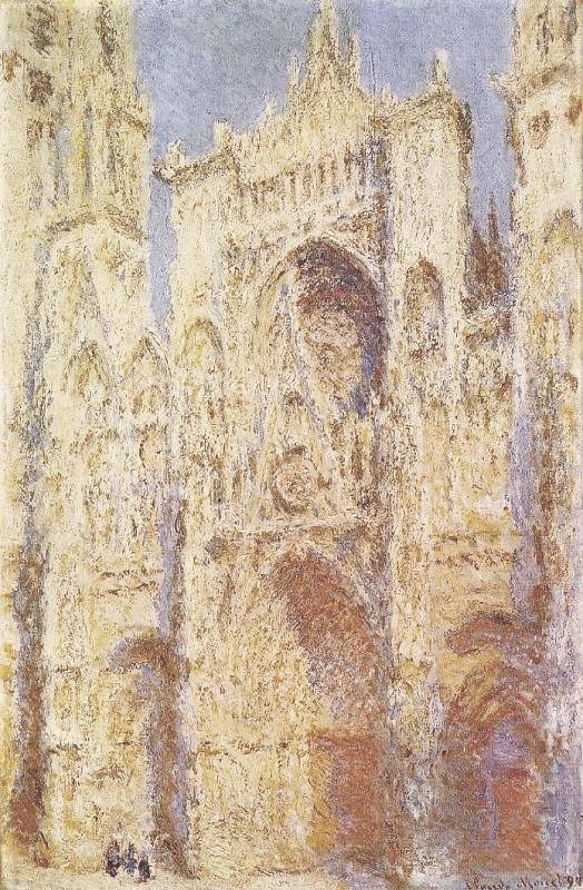 La Cathedrale de Rouen, Le Portail au Soleil Français: Katedra w Rouen, fasada zachodnia, światło słoneczne autorstwa Claude Monet