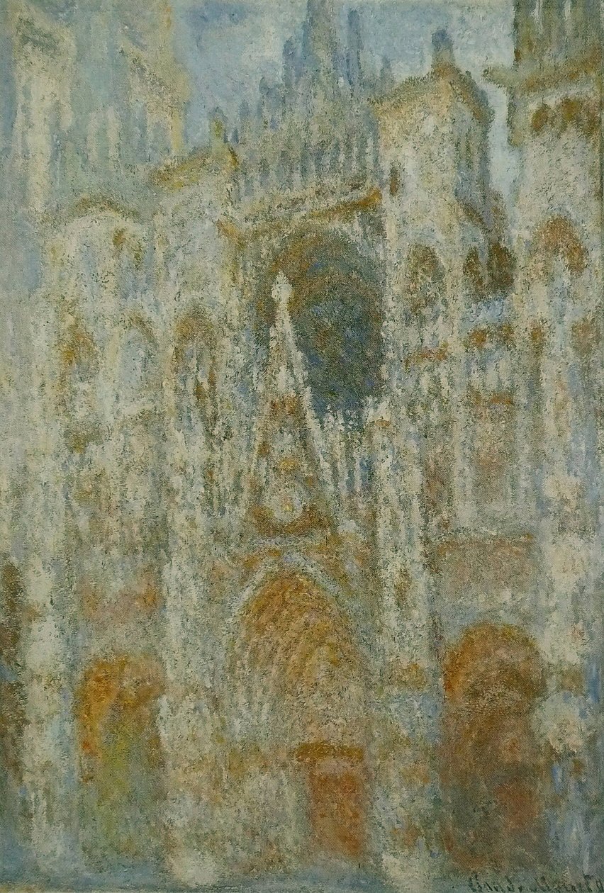  Katedra w Rouen. Portal, poranne słońce; błękitna harmonia autorstwa Claude Monet