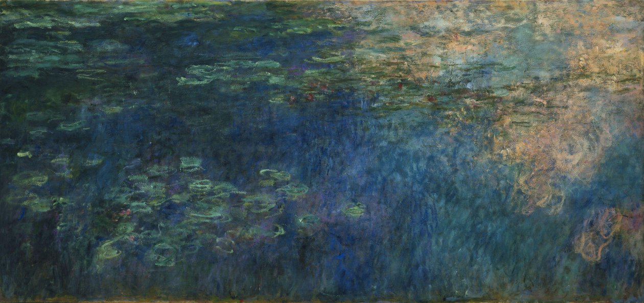 Odbicia chmur na stawie liliowym autorstwa Claude Monet