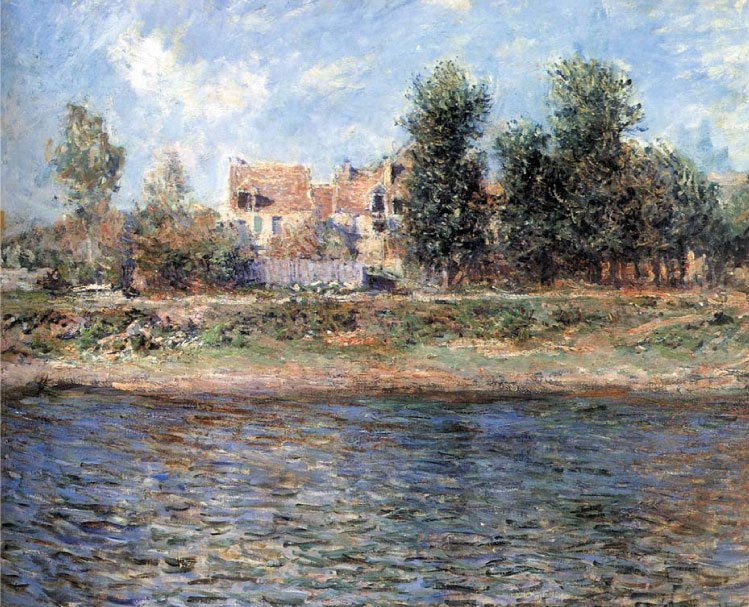The Bank of the Seinenangielski: Banks of the SenanFrancais: Le berge de La Seinen autorstwa Claude Monet
