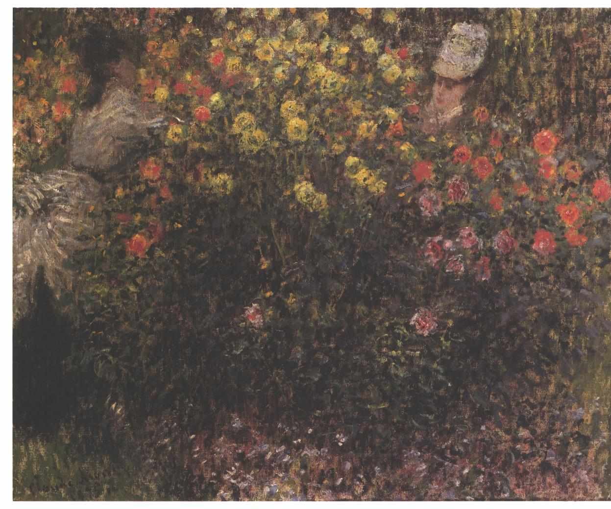 Kobiety między Dahliasn autorstwa Claude Monet