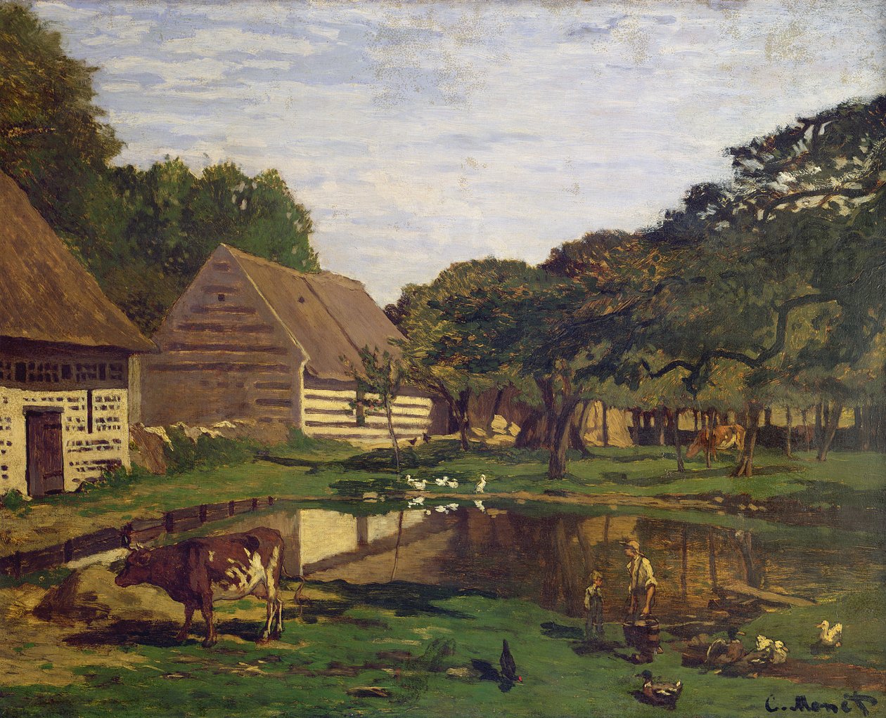 Gospodarstwo w Normandii, ok. 1863 r. autorstwa Claude Monet